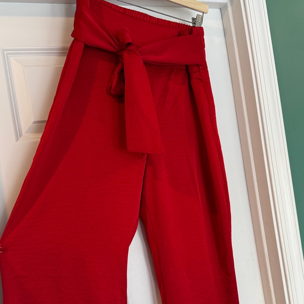 Express Red Wide Leg Women's Pants